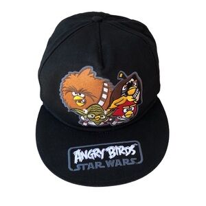 Angry Birds STAR WARS Animations Black Embroidered One Size Snap Back Hat Cap